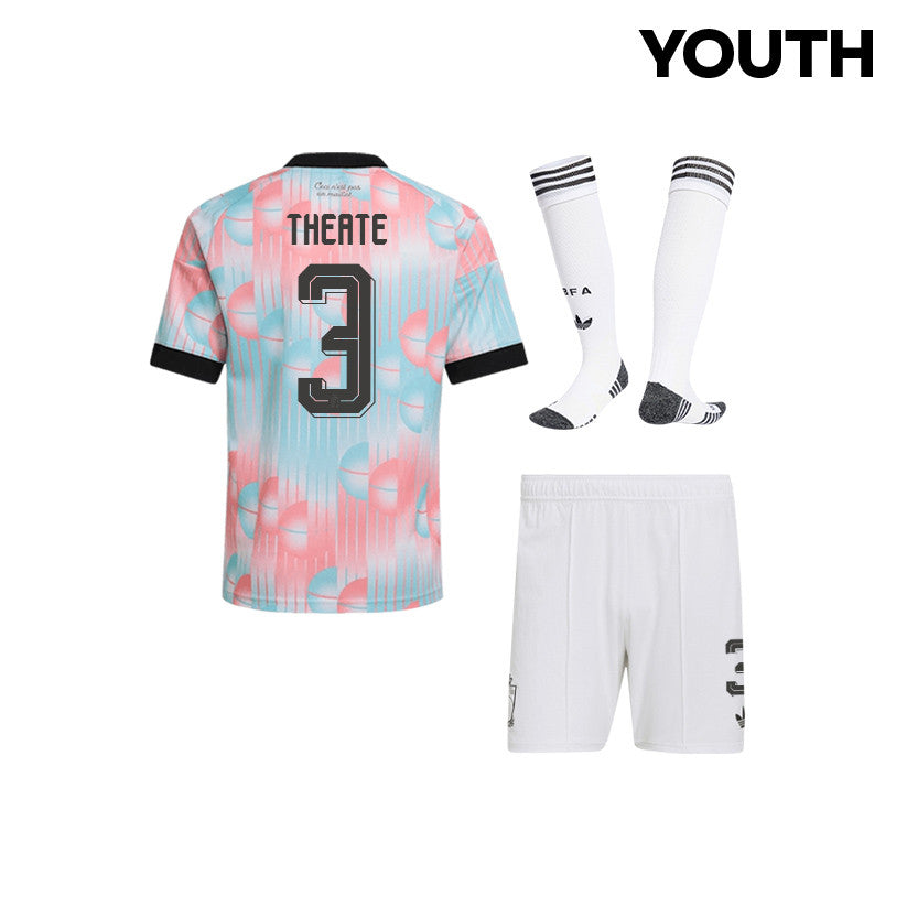 Arthur Theate 3 Belgium 2026 YOUTH Away Kit Set – Light Blue