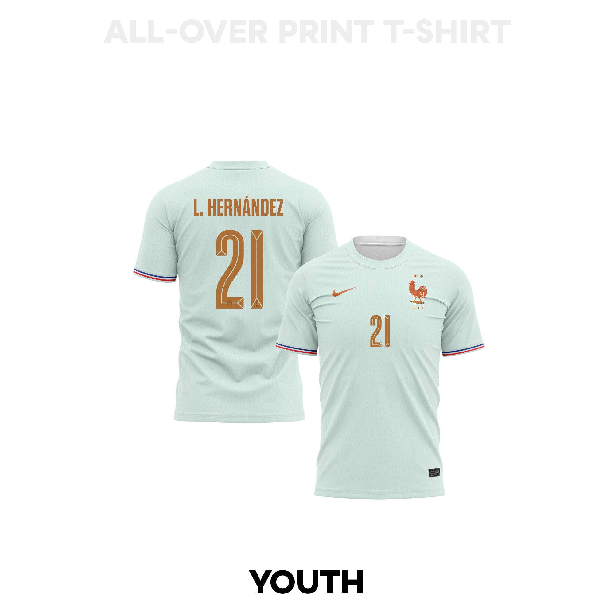 Lucas Hernández 21 Youth France 2026 Away 3D T-shirt Fully Printed – Green