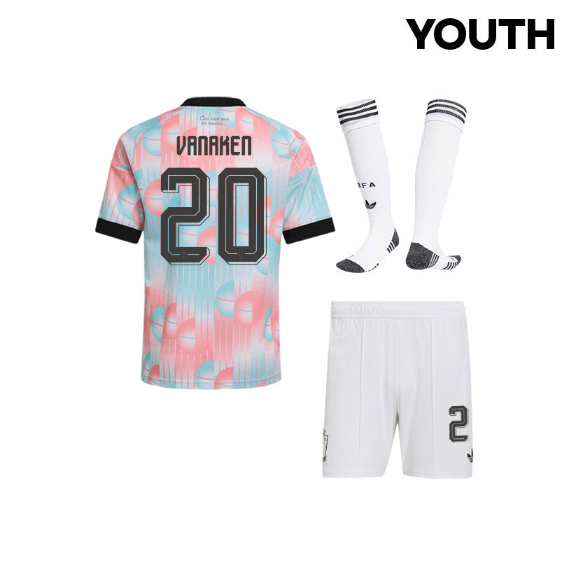 Hans Vanaken 20 Belgium 2026 YOUTH Away Kit Set – Light Blue