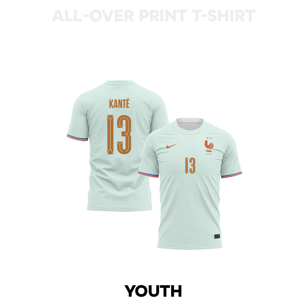 N'Golo Kanté 13 Youth France 2026 Away 3D T-shirt Fully Printed – Green