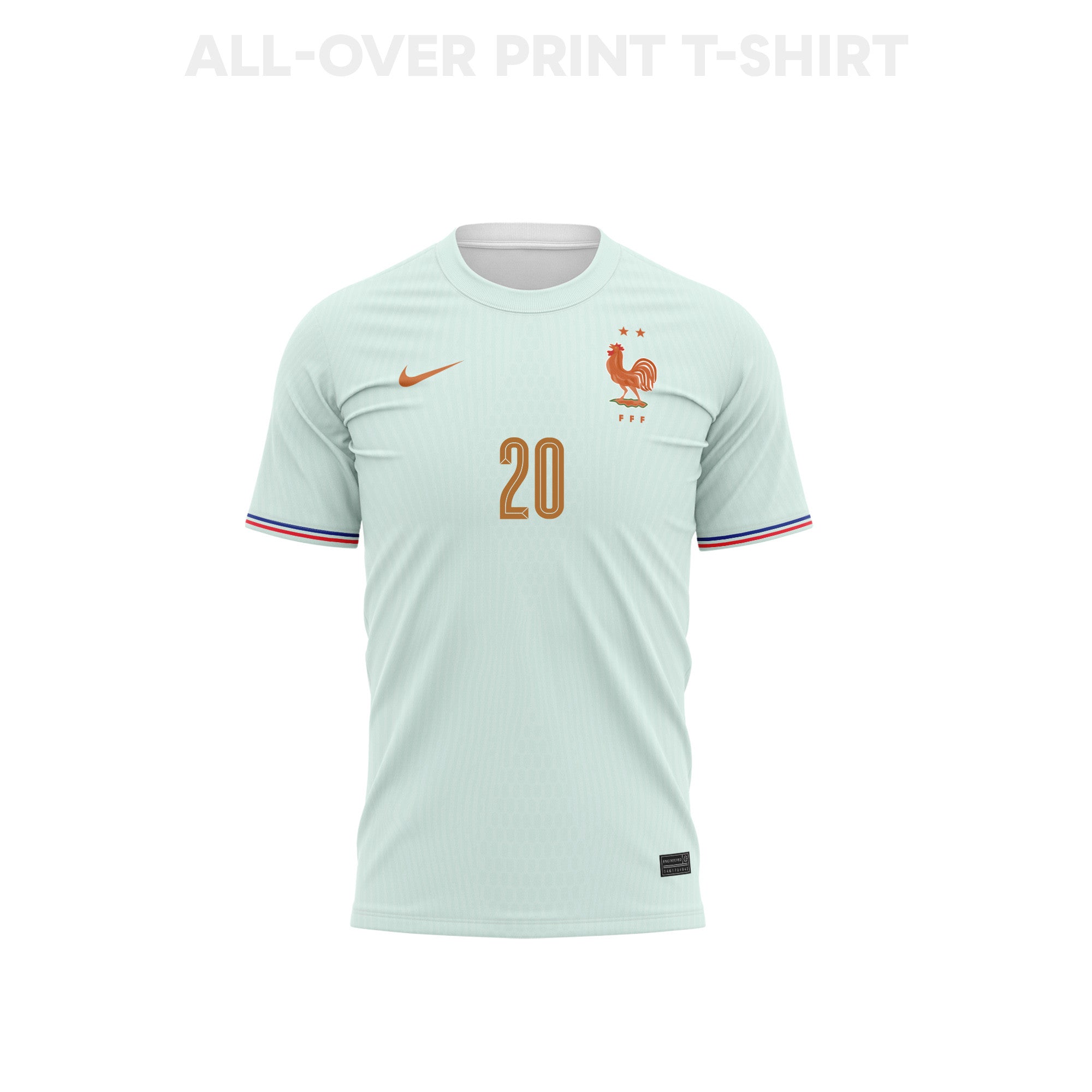 Bradley Barcola 20 Youth France 2026 Away 3D T-shirt Fully Printed – Green