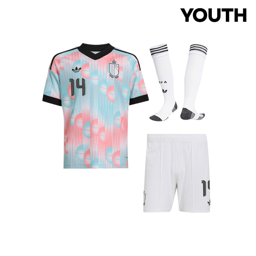 Dodi Lukebakio 14 Belgium 2026 YOUTH Away Kit Set – Light Blue