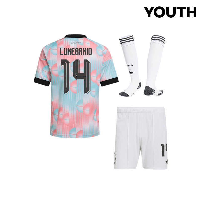 Dodi Lukebakio 14 Belgium 2026 YOUTH Away Kit Set – Light Blue