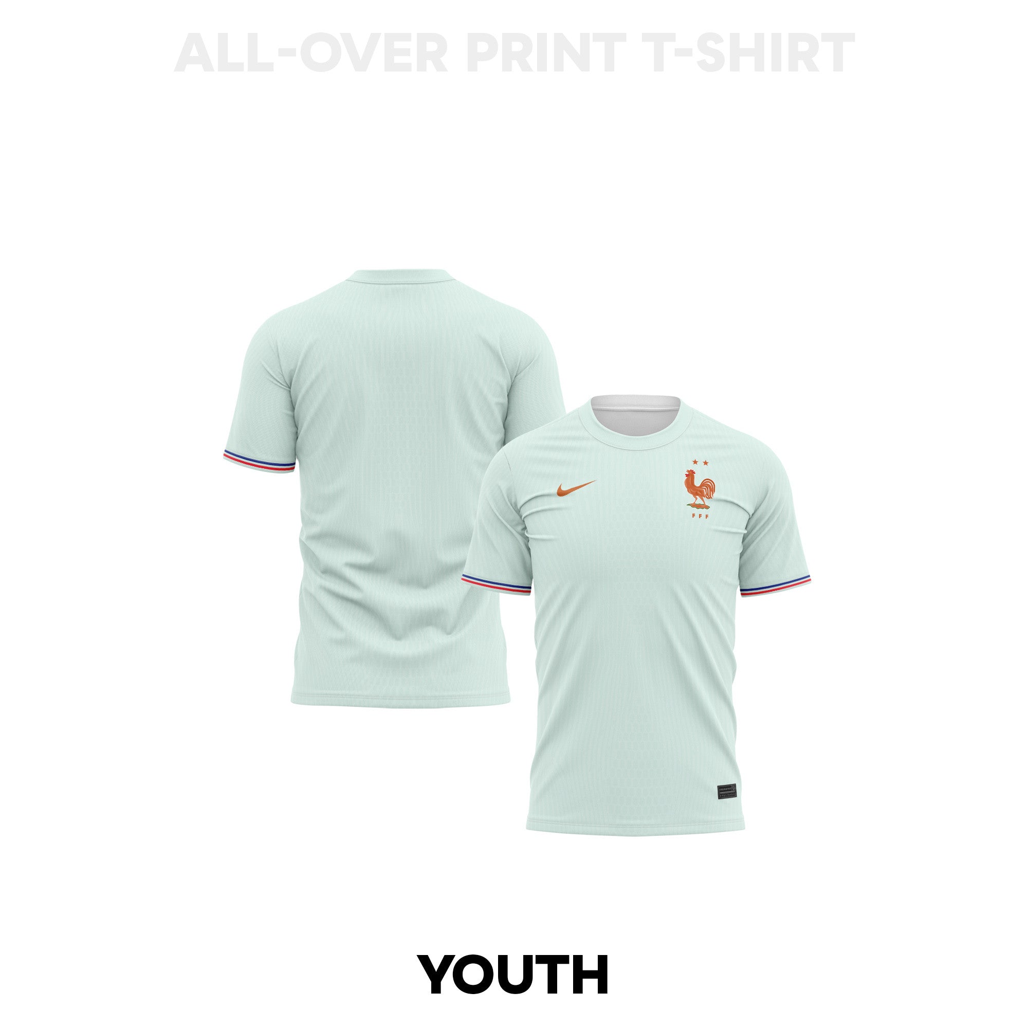 France 2026 Youth Away 3D T-shirt Fully Printed – Green