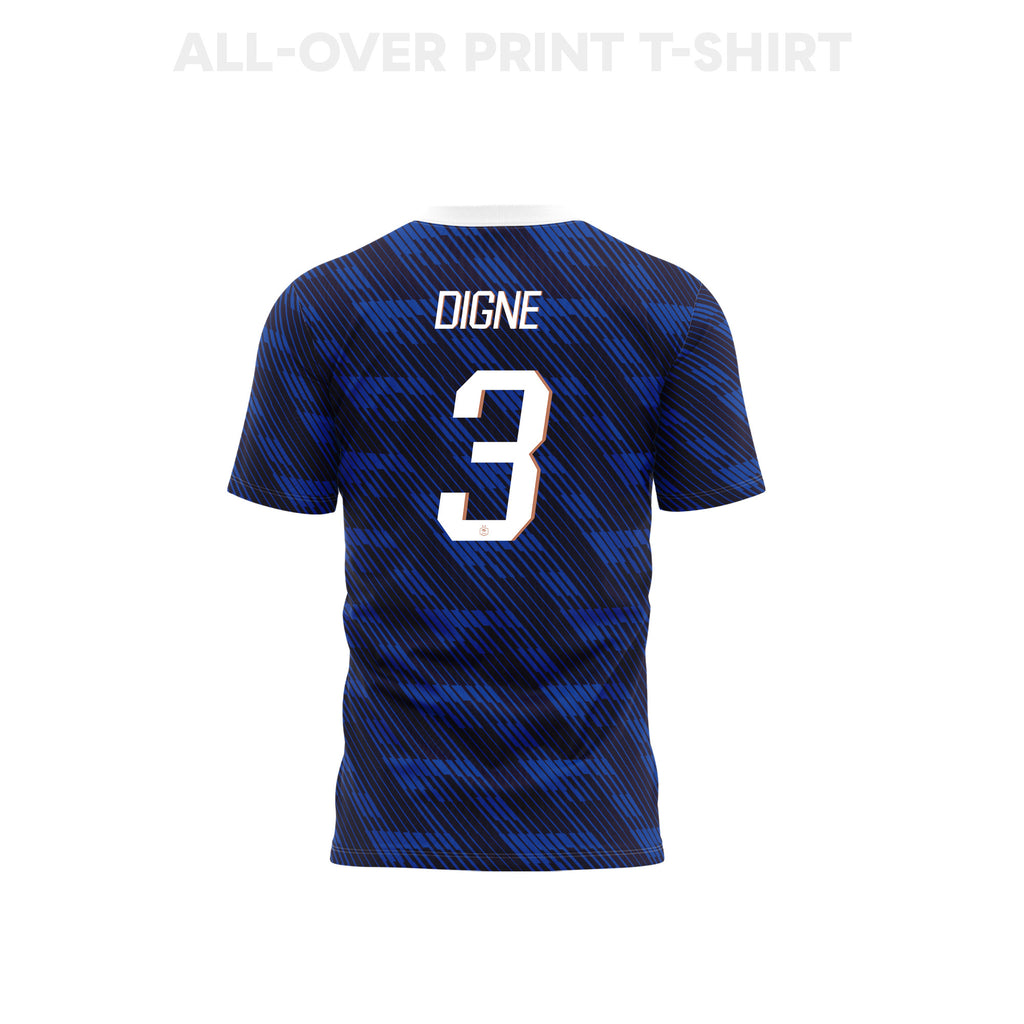 Lucas Digne 3 Youth France 2026 Home 3D T-shirt Fully Printed – Blue
