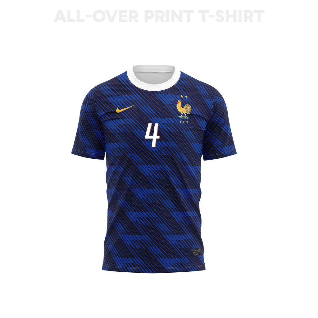 Dayot Upamecano 4 Youth France 2026 Home 3D T-shirt Fully Printed – Blue