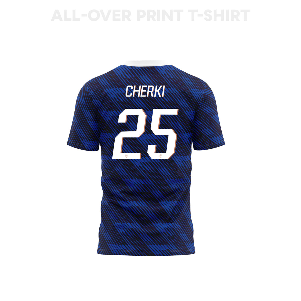 Rayan Cherki 25 Youth France 2026 Home 3D T-shirt Fully Printed – Blue