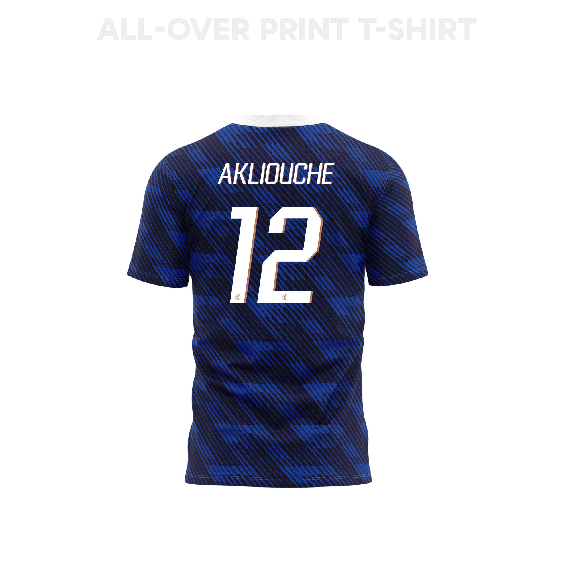 Maghnes Akliouche 12 Youth France 2026 Home 3D T-shirt Fully Printed – Blue