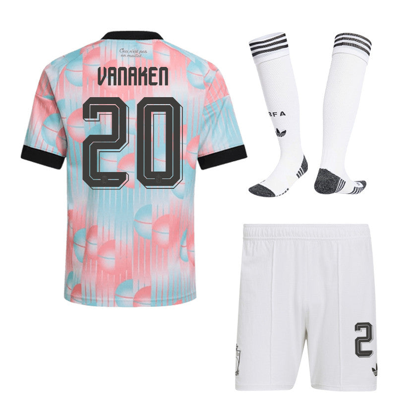 Hans Vanaken 20 Belgium 2026 Away Men Kit Set – Light Blue