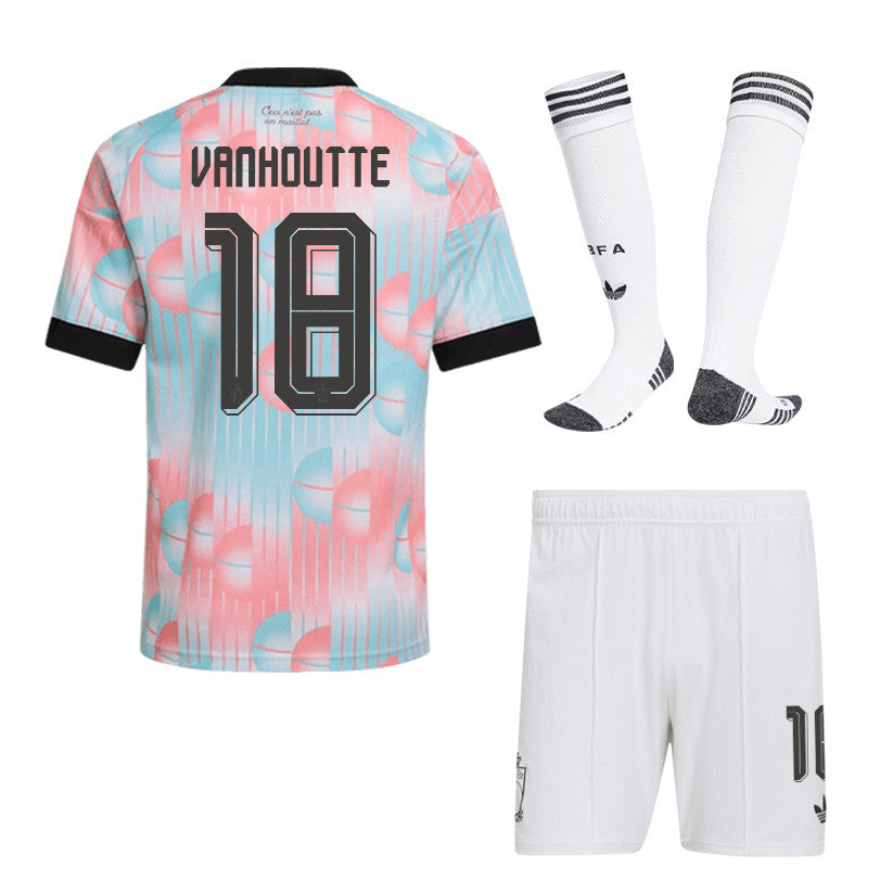 Charles Vanhoutte 18 Belgium 2026 Away Men Kit Set – Light Blue