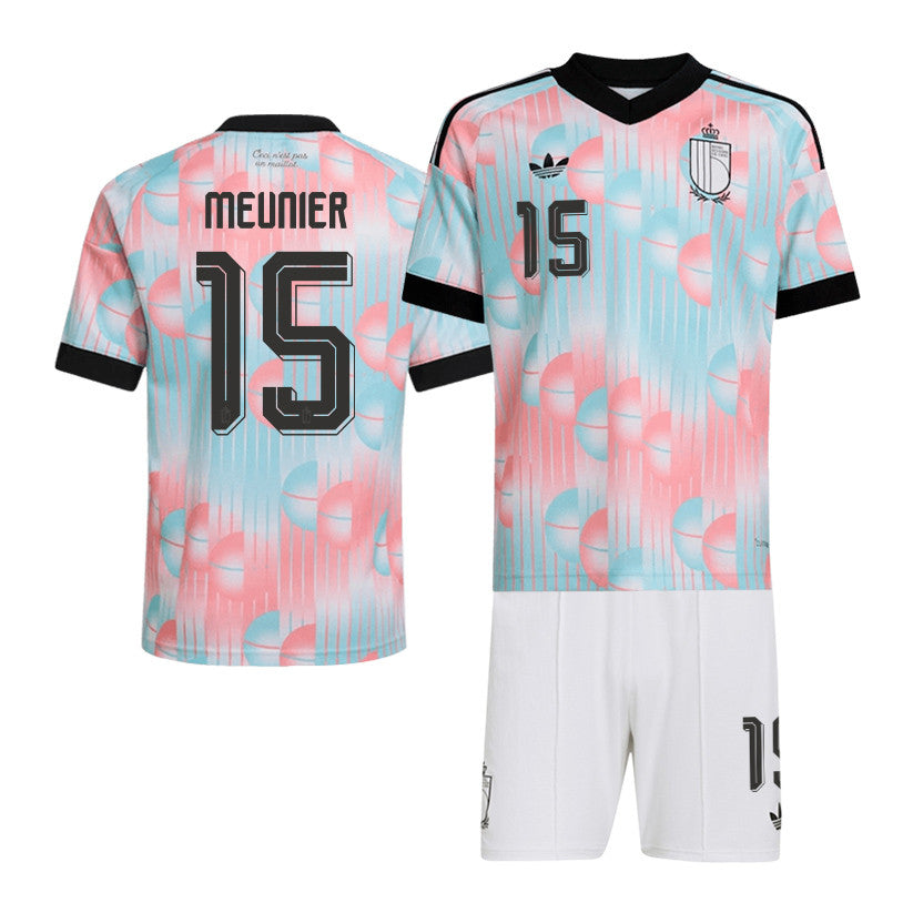 Thomas Meunier 15 Belgium 2026 Away Men Jersey & Shorts Set – Light Blue