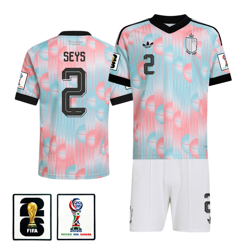 Joaquin Seys 2 Belgium 2026 Away Men Jersey & Shorts Set – Light Blue