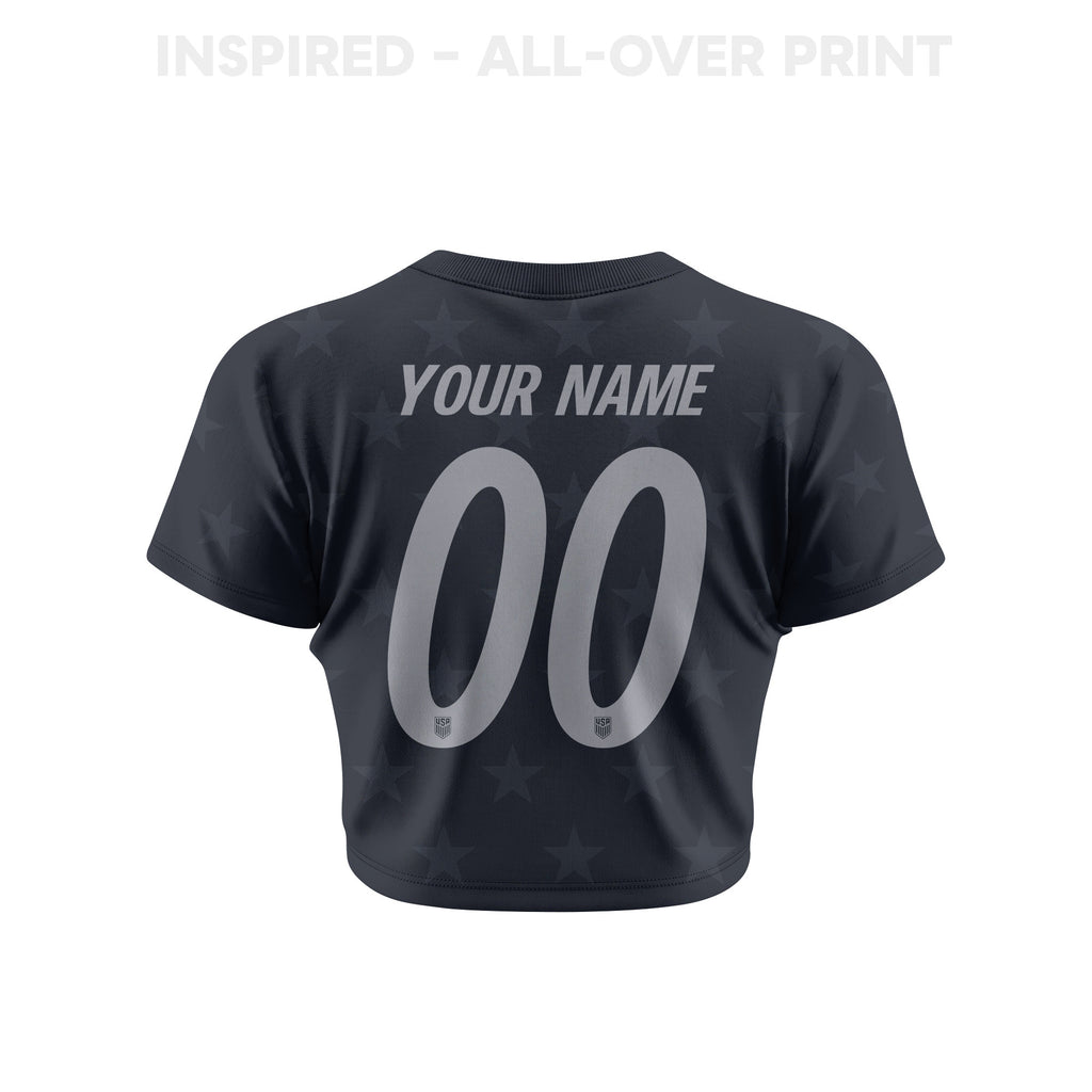USMNT 2026 Women's Away All-Over Print Cropped Jersey - Personalized