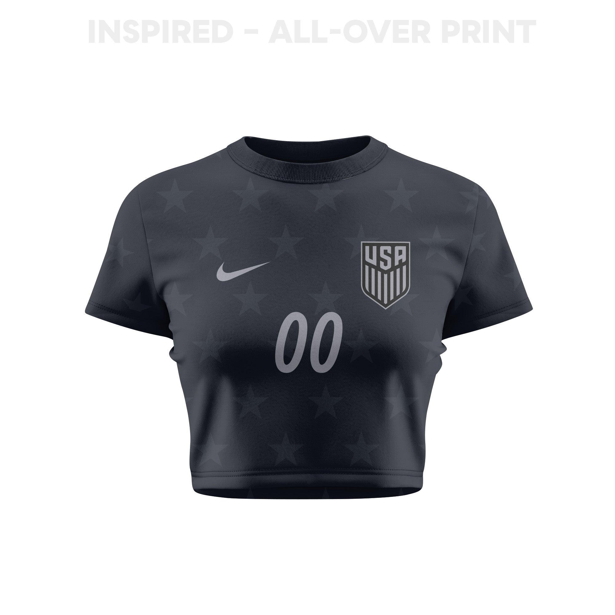 USMNT 2026 Women's Away All-Over Print Cropped Jersey - Personalized