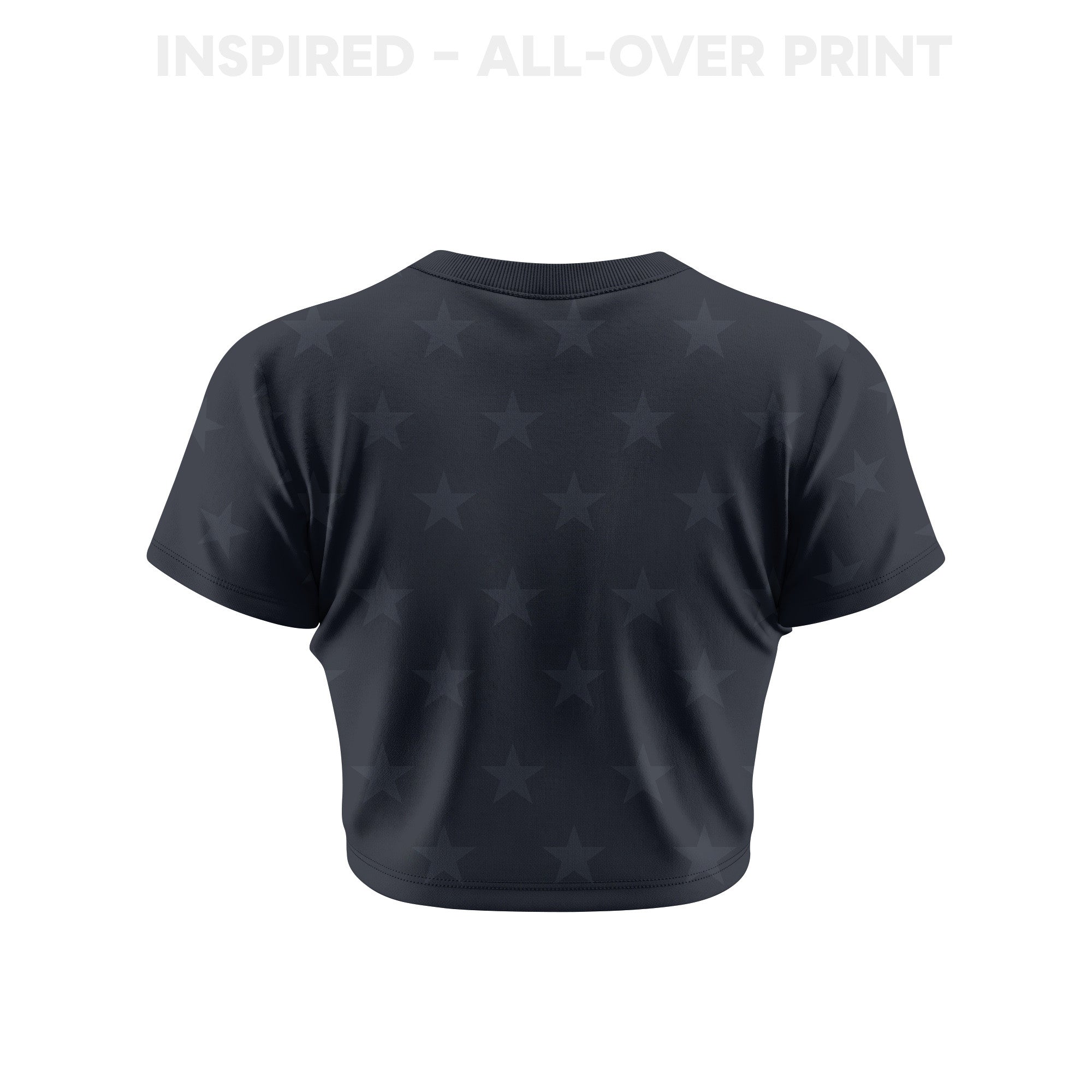 USMNT 2026 Women's Away All-Over Print Cropped Jersey - Black