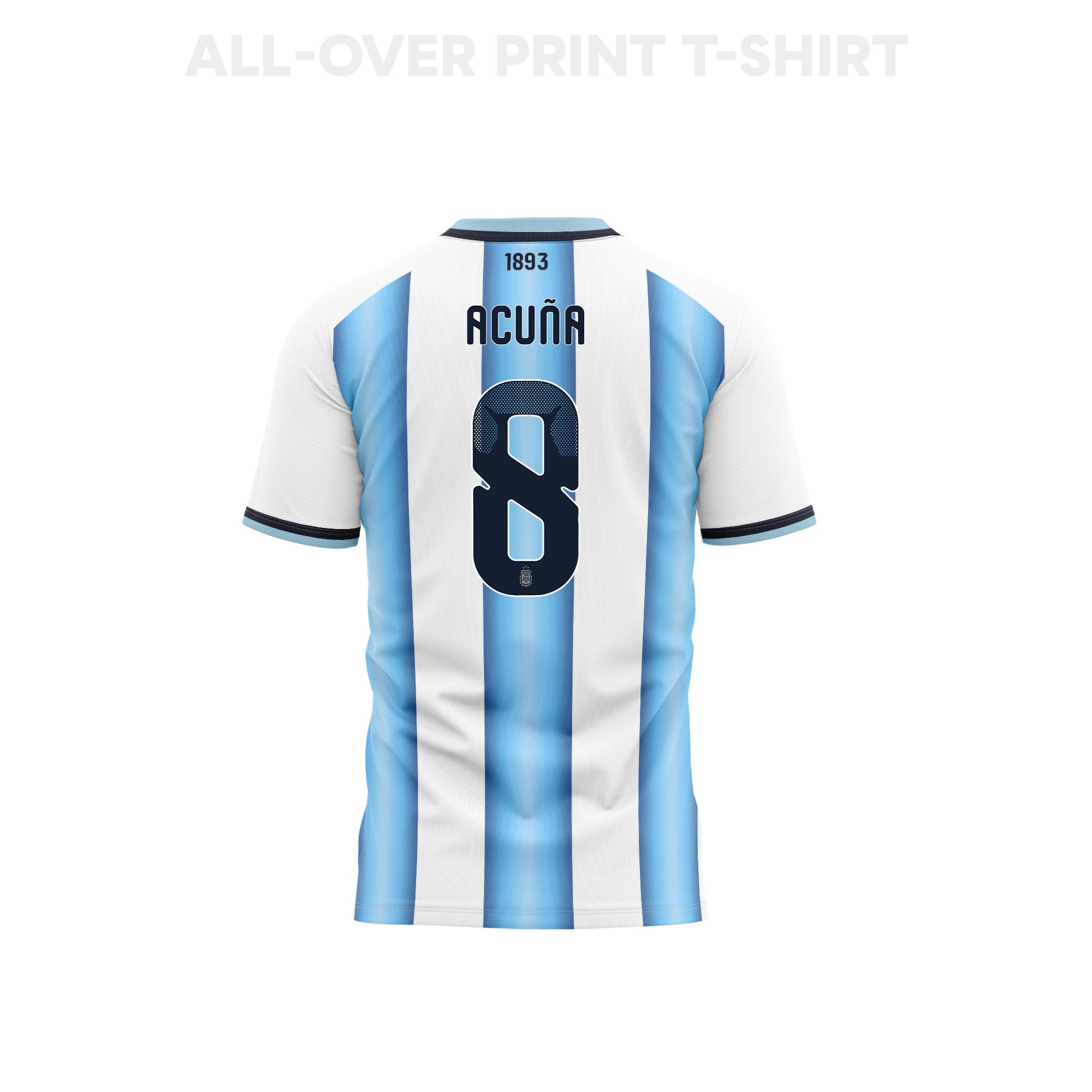 Marcos Acuña 8 Argentina 2026 Home 3D T-Shirt Fully Printed – Unisex, White