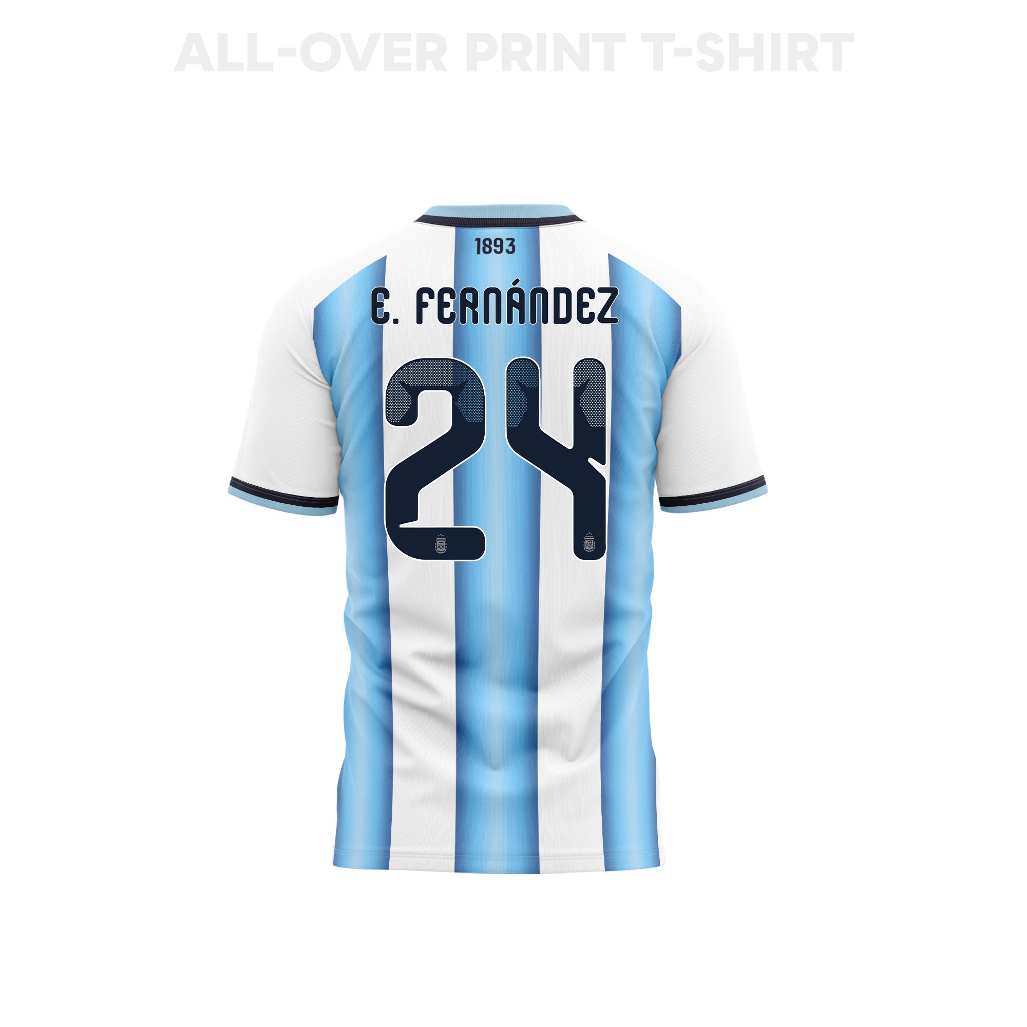 Enzo Fernández 24 Argentina 2026 Home 3D T-Shirt Fully Printed – Unisex, White