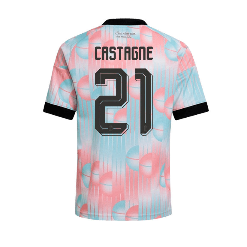Timothy Castagne 21 Belgium 2026 YOUTH Away Jersey & Shorts Set - Light Blue