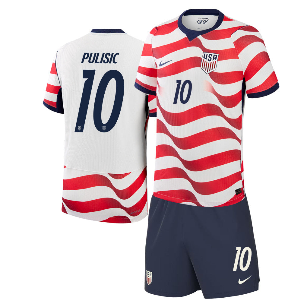 Christian Pulisic 10 USMNT 2026 Home Men Jersey & Shorts Set