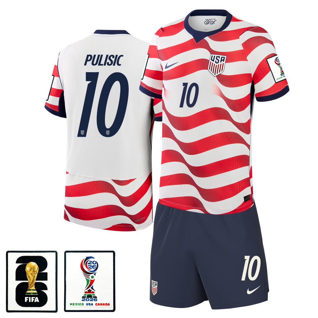 Christian Pulisic 10 USMNT 2026 Home Men Jersey & Shorts Set