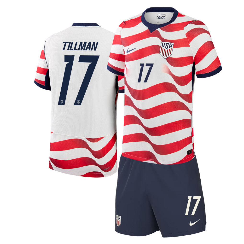Malik Tillman 17 USMNT 2026 Home Men Jersey & Shorts Set