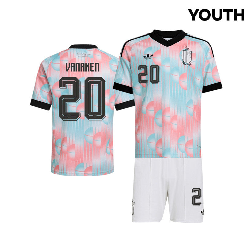 Hans Vanaken 20 Belgium 2026 YOUTH Away Jersey & Shorts Set - Light Blue