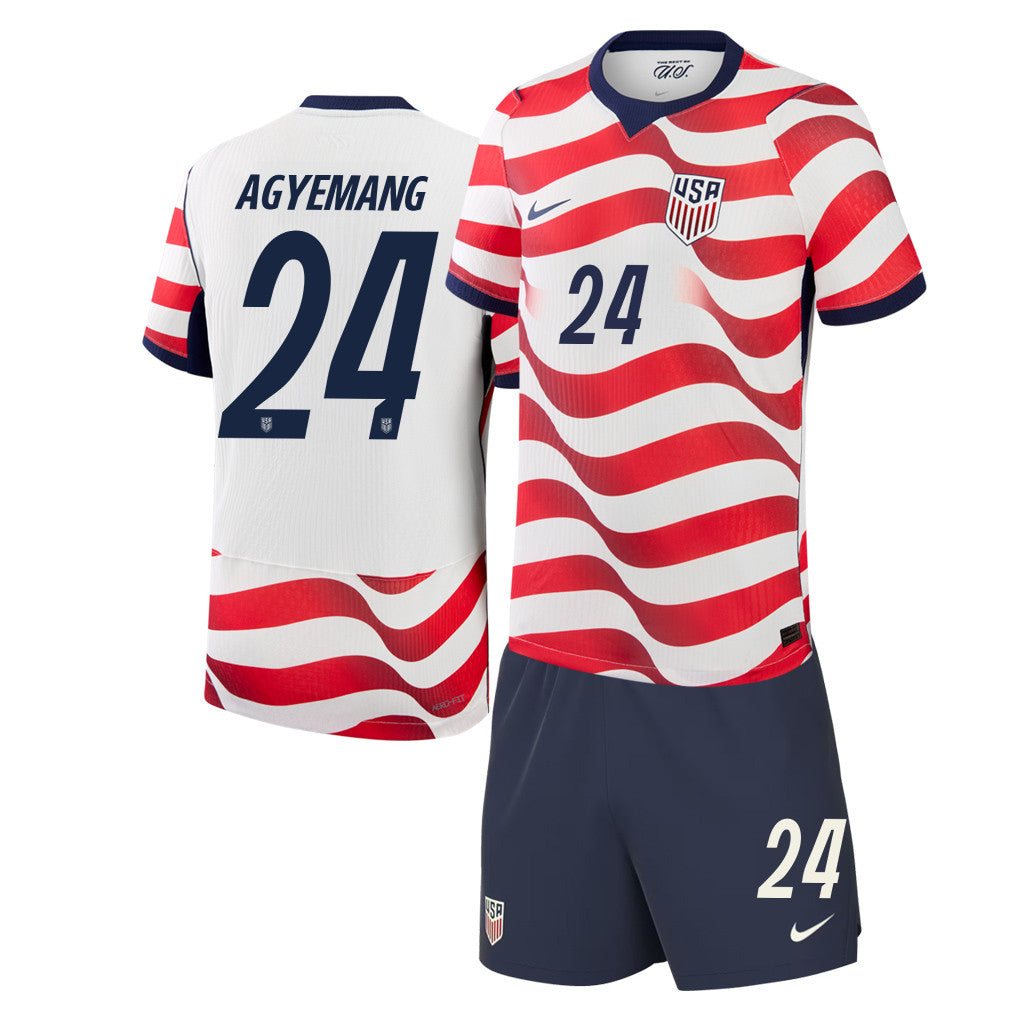 Patrick Agyemang 24 USMNT 2026 Home Men Jersey & Shorts Set