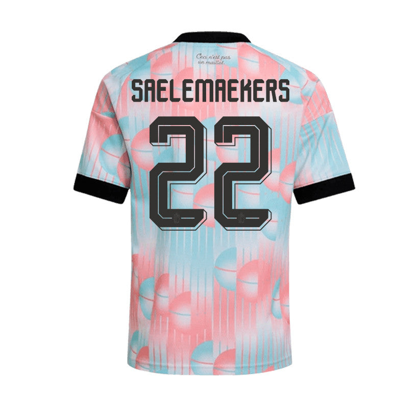 Alexis Saelemaekers 22 Belgium 2026 YOUTH Away Jersey & Shorts Set - Light Blue