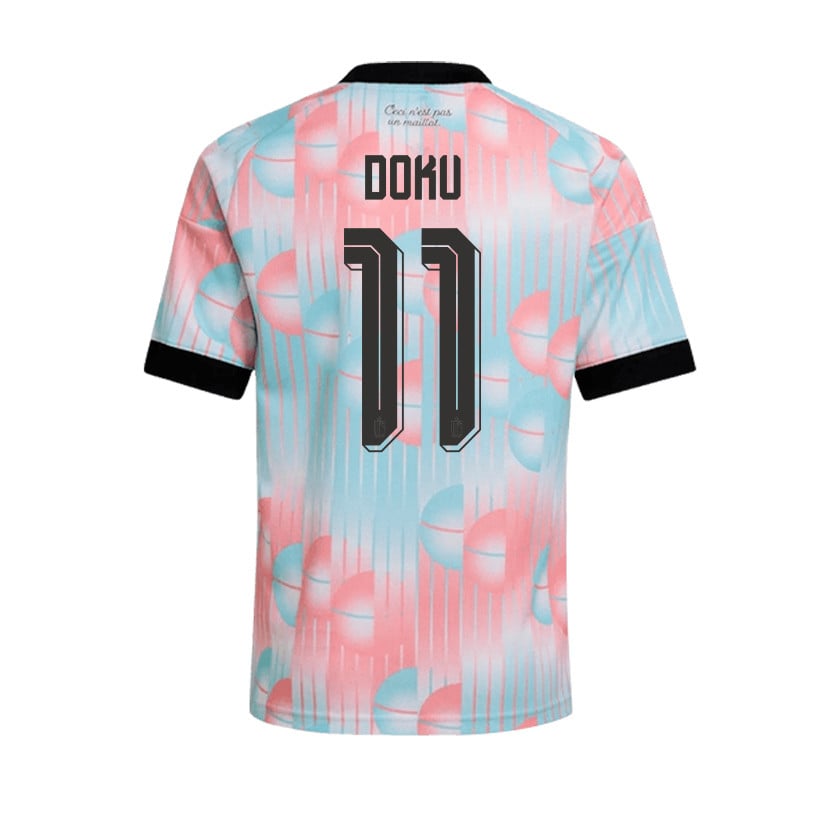 Jérémy Doku 11 Belgium 2026 YOUTH Away Jersey & Shorts Set - Light Blue