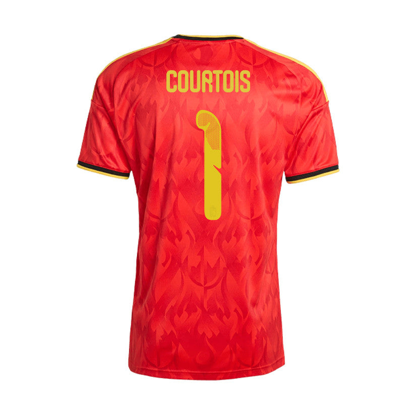 Thibaut Courtois 1 Belgium 2026 Home Men Jersey & Shorts Set – Red/Black