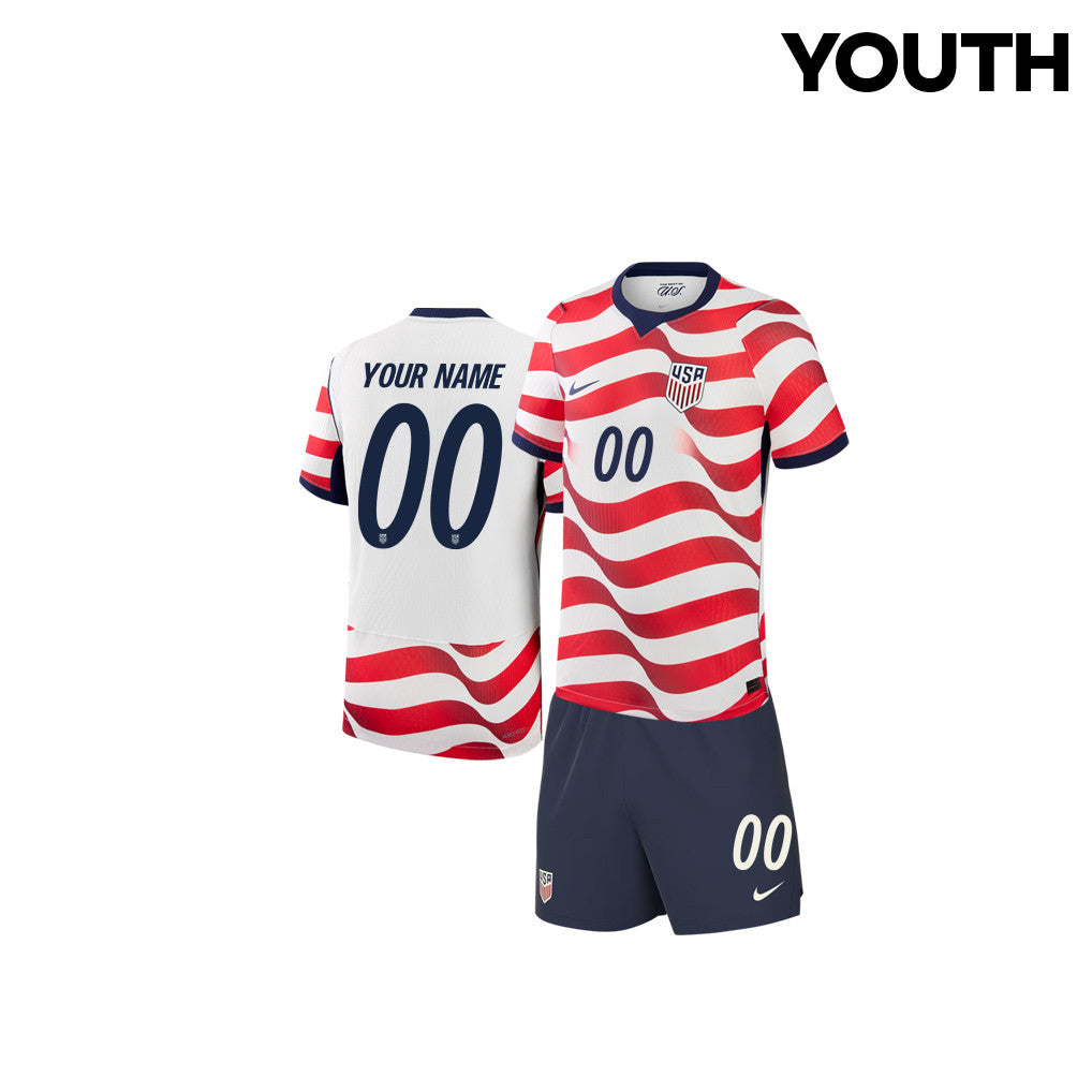 USMNT 2026 YOUTH Home Jersey & Shorts Set - Personalized