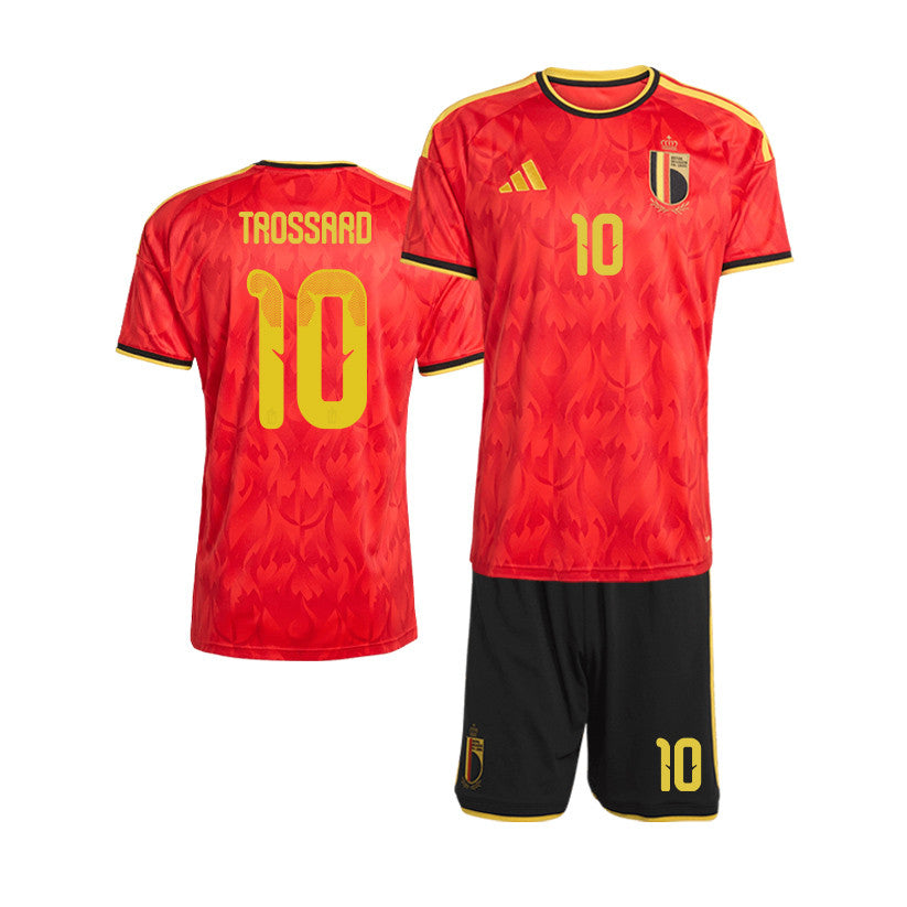 Leandro Trossard 10 Belgium 2026 Home Men Jersey & Shorts Set – Red/Black