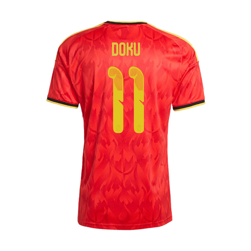 Jérémy Doku 11 Belgium 2026 Home Men Jersey & Shorts Set – Red/Black