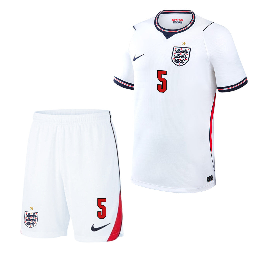 John Stones 5 England 2026 Home Men Jersey & Shorts Set – White