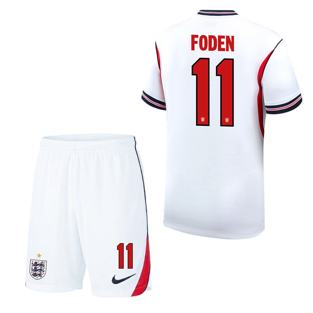 Phil Foden 11 England 2026 Home Men Jersey & Shorts Set – White