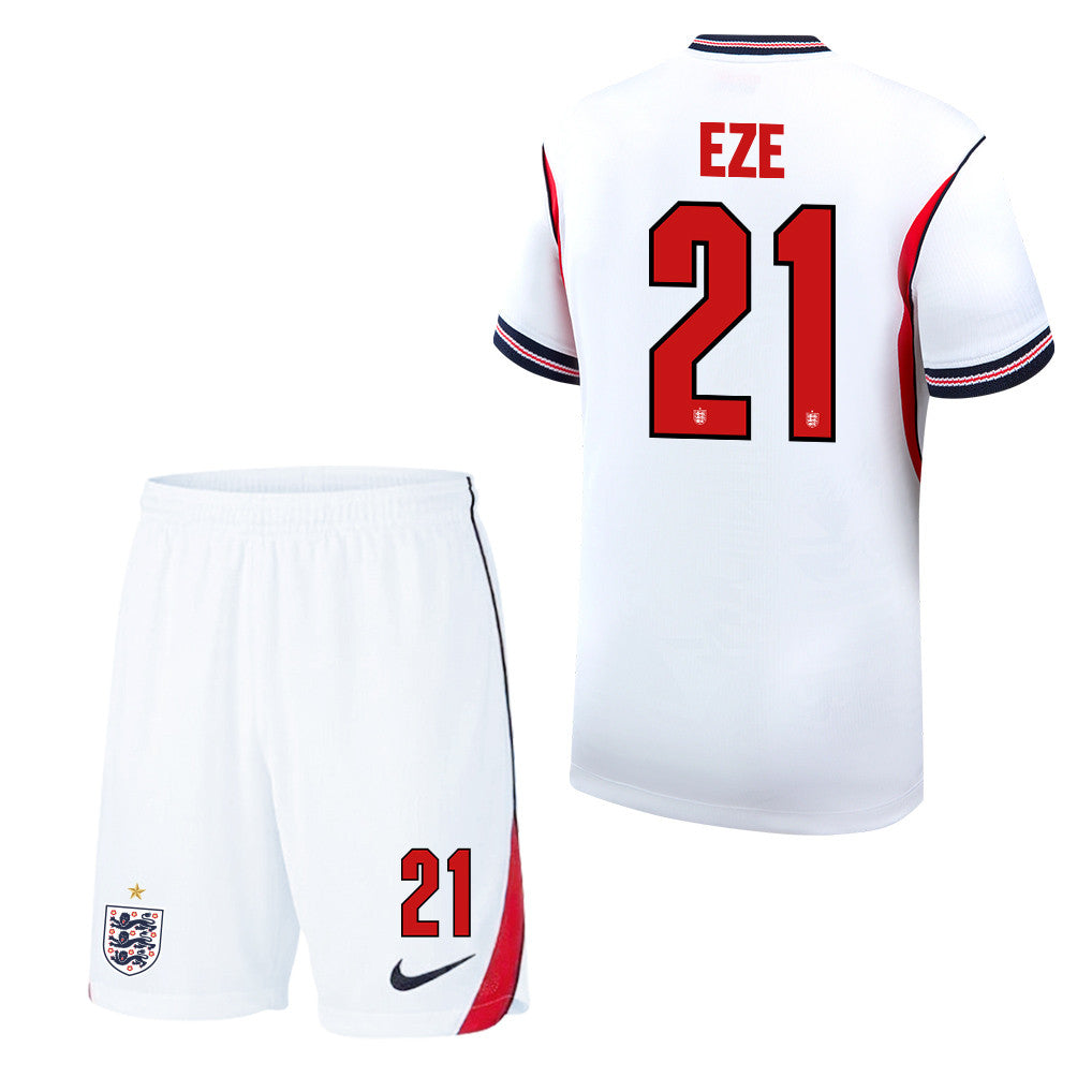 Eberechi Eze 21 England 2026 Home Men Jersey & Shorts Set – White