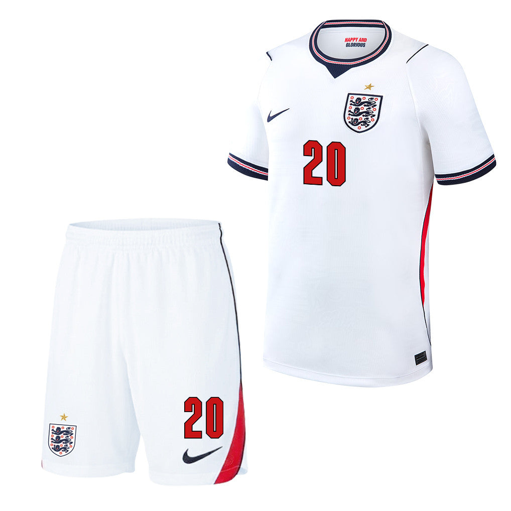 Alex Scott 20 England 2026 Home Men Jersey & Shorts Set – White