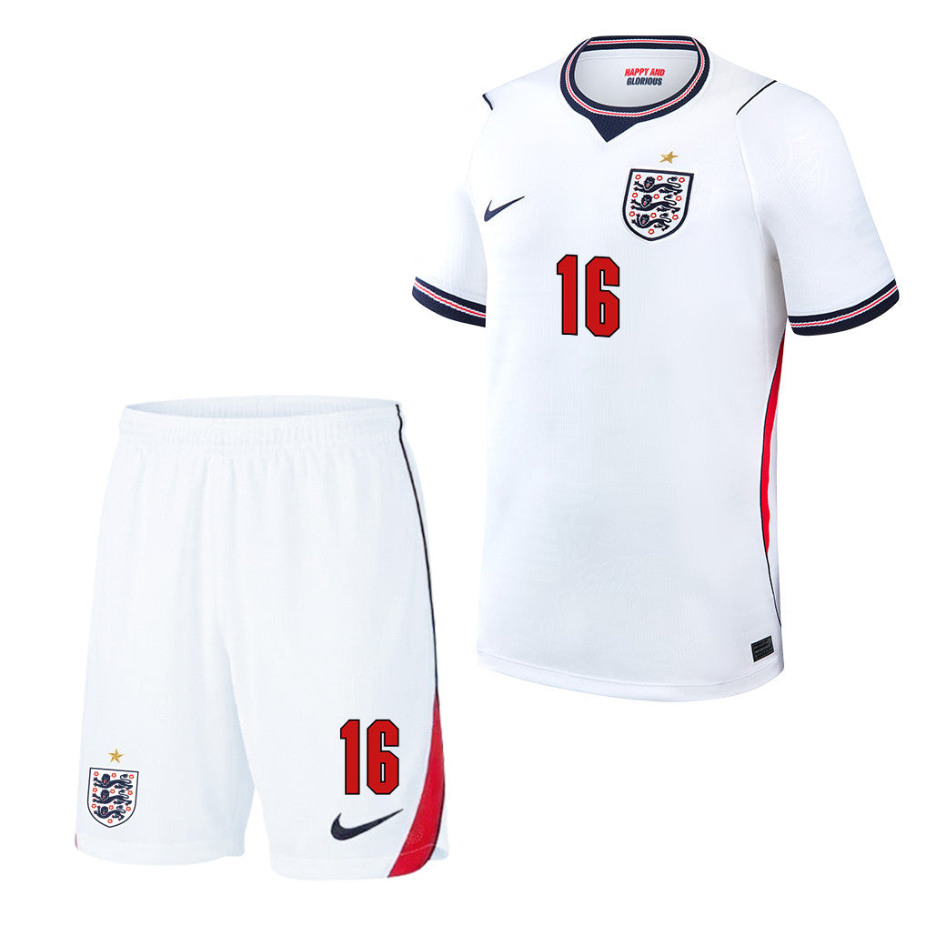 Adam Wharton 16 England 2026 Home Men Jersey & Shorts Set – White