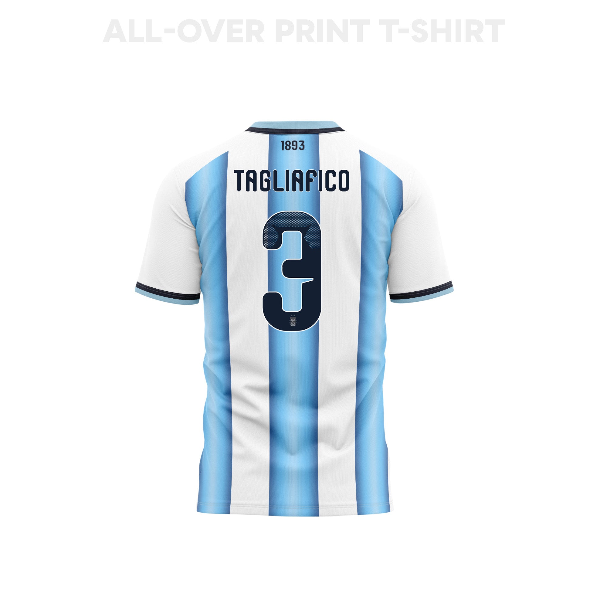 Nicolás Tagliafico 3 Youth Argentina 2026 Home 3D T-shirt Fully Printed – White