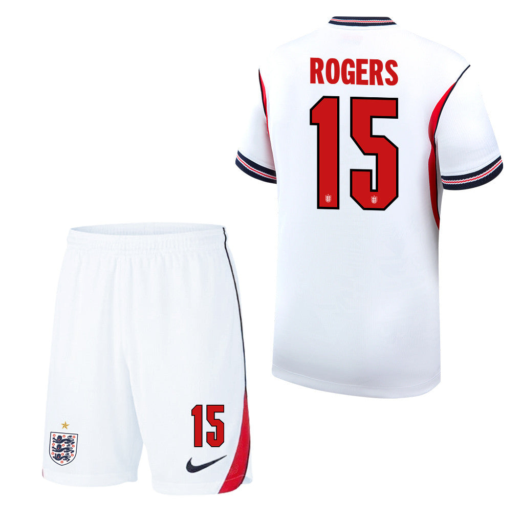 Morgan Rogers 15 England 2026 Home Men Jersey & Shorts Set – White