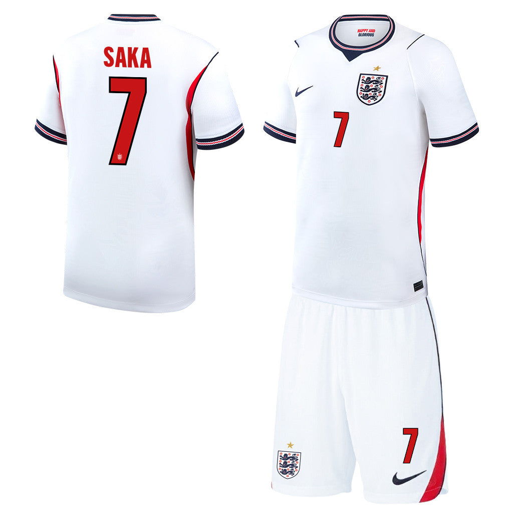 Bukayo Saka 7 England 2026 Home Men Jersey & Shorts Set – White