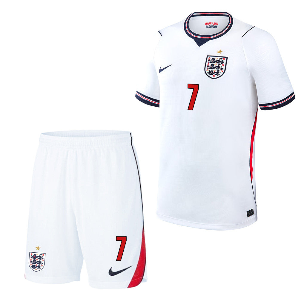Bukayo Saka 7 England 2026 Home Men Jersey & Shorts Set – White