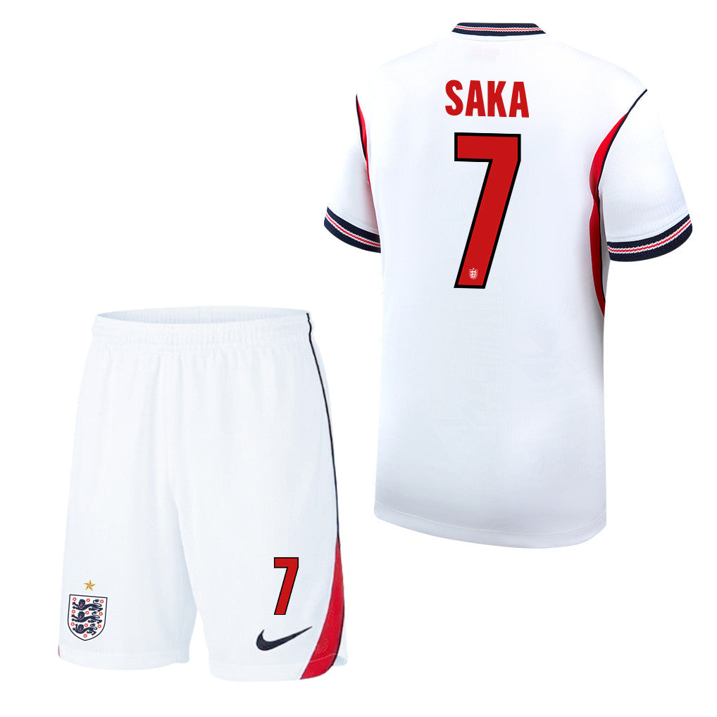 Bukayo Saka 7 England 2026 Home Men Jersey & Shorts Set – White