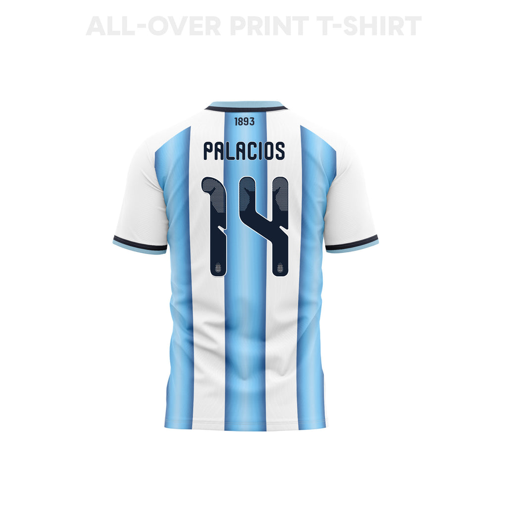 Exequiel Palacios 14 Youth Argentina 2026 Home 3D T-shirt Fully Printed – White