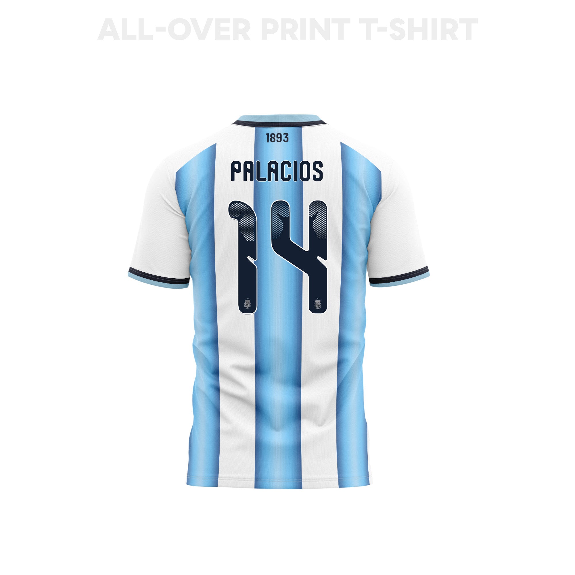 Exequiel Palacios 14 Youth Argentina 2026 Home 3D T-shirt Fully Printed – White