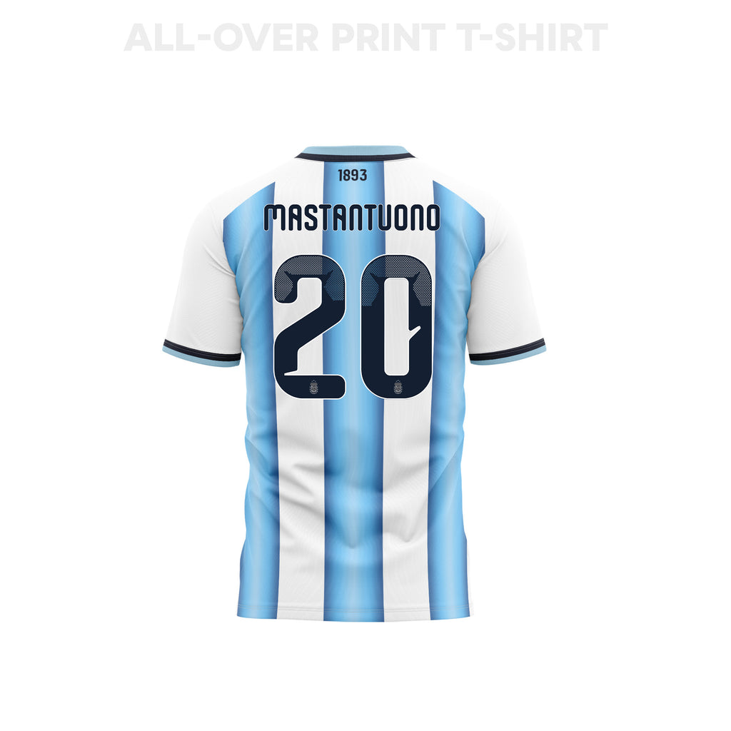 Franco Mastantuono 20 Youth Argentina 2026 Home 3D T-shirt Fully Printed – White