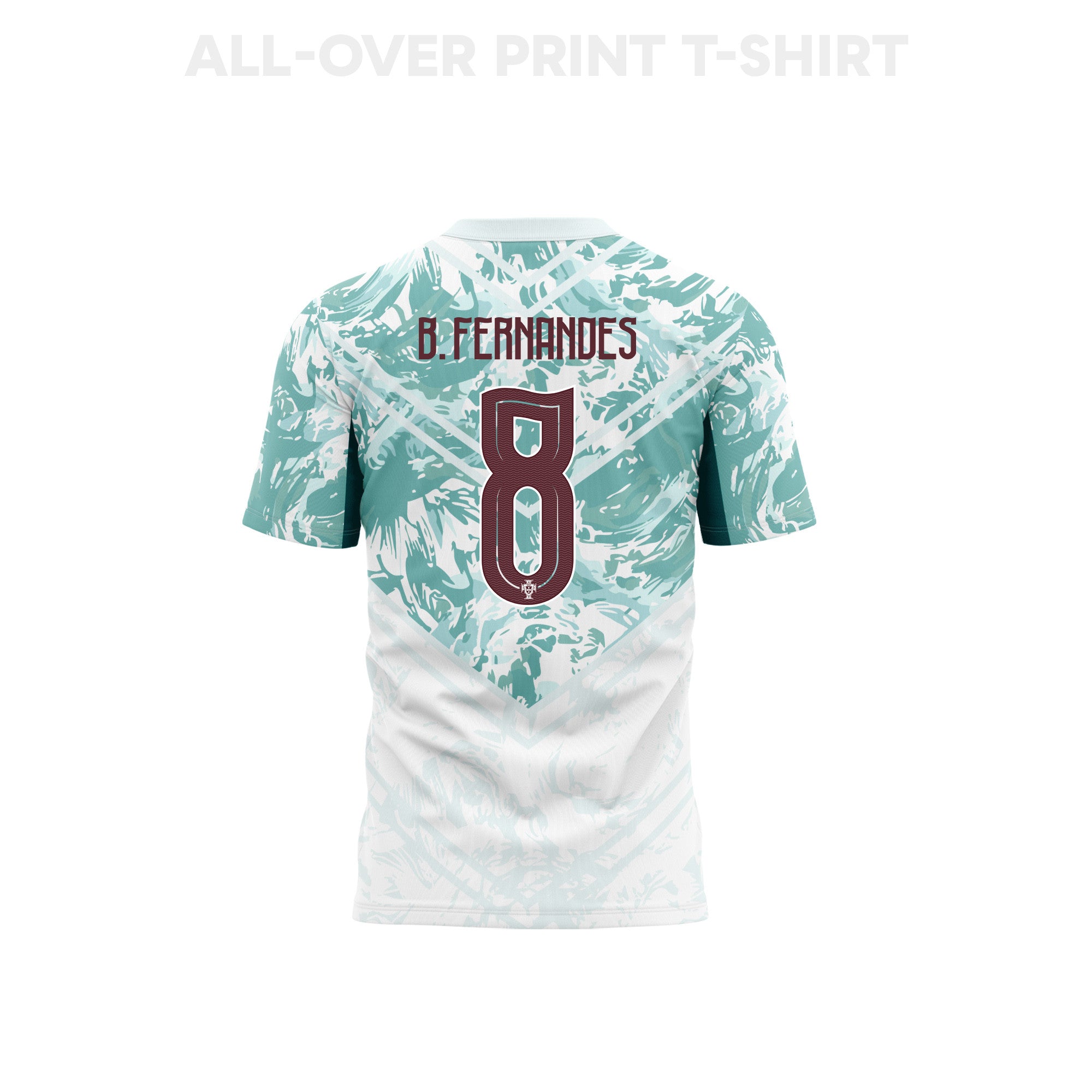 Bruno Fernandes 8 Portugal 2026 Away 3D T-Shirt Fully Printed – Unisex, White