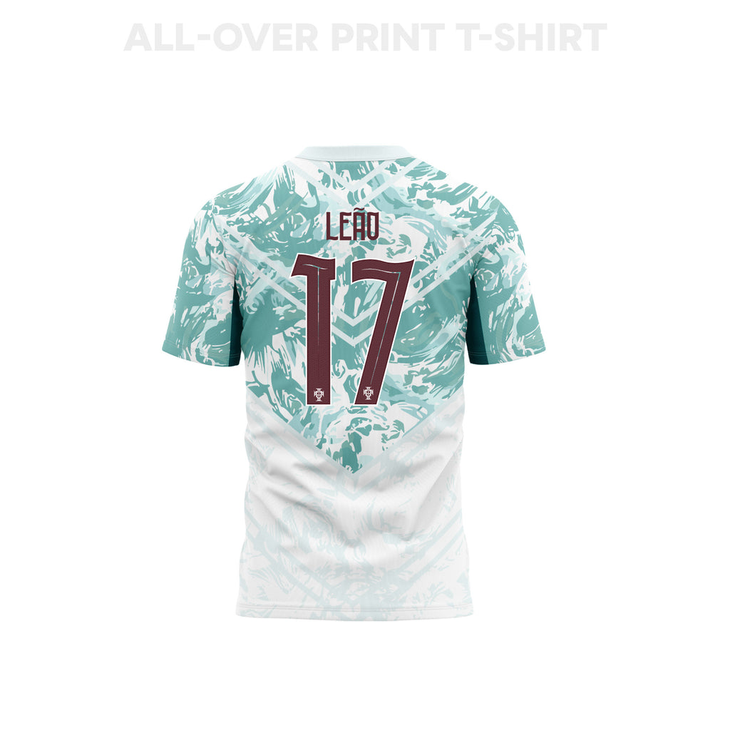 Rafael Leão 17 Portugal 2026 Away 3D T-Shirt Fully Printed – Unisex, White