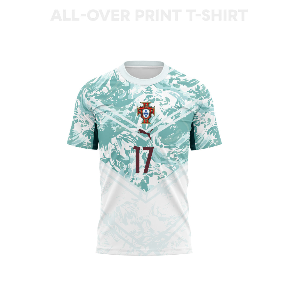 Rafael Leão 17 Portugal 2026 Away 3D T-Shirt Fully Printed – Unisex, White
