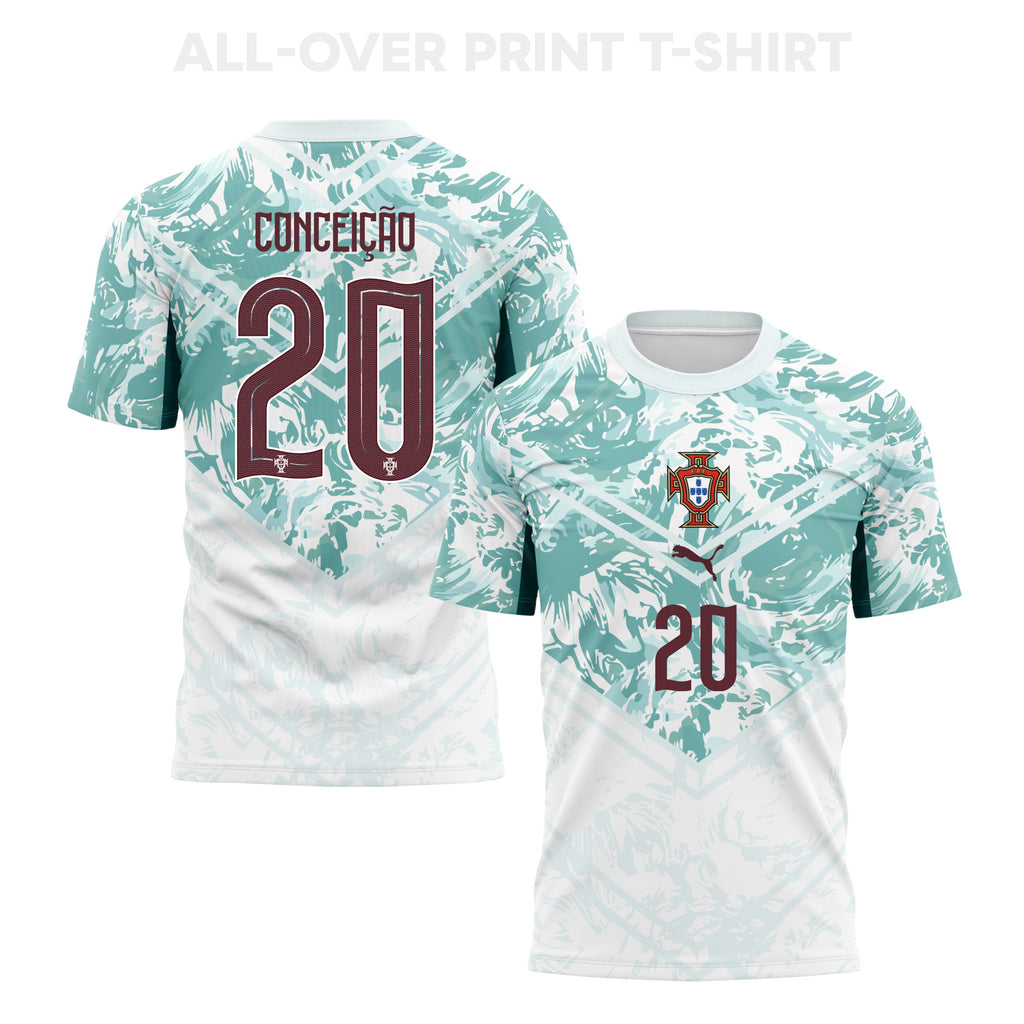 Francisco Conceição 20 Portugal 2026 Away 3D T-Shirt Fully Printed – Unisex, White